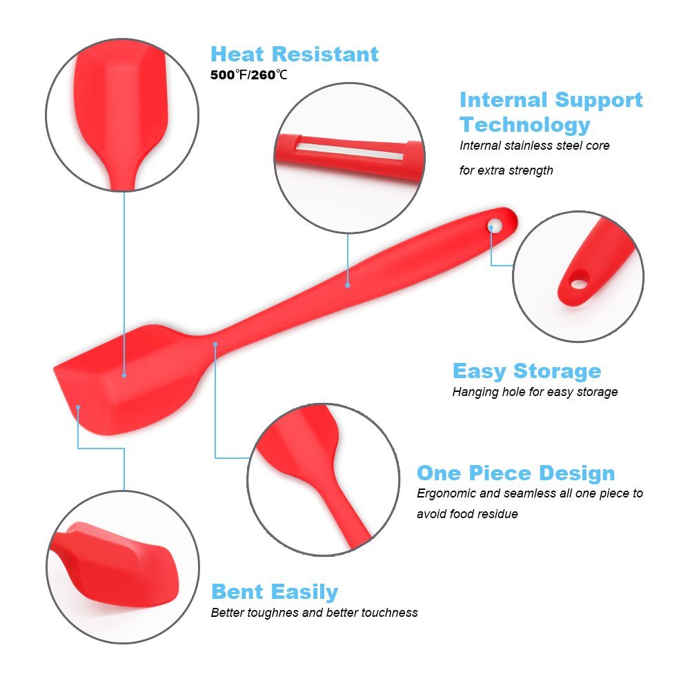 Silicone Spatula,Heat-Resistan - Kitchen Baking Blender recension och pris