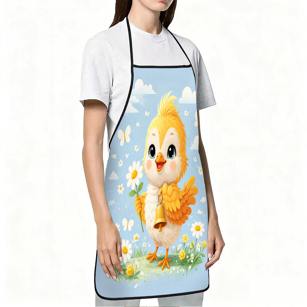 Cute Chick Holding Flower Apro - Baking Kitchen Kids recension och pris