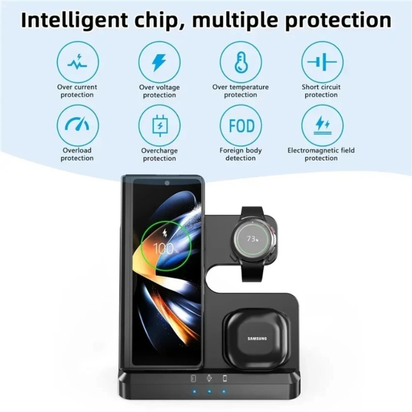 3 in 1 Wireless Charger Statio - Cooling Rack Wire recension och pris