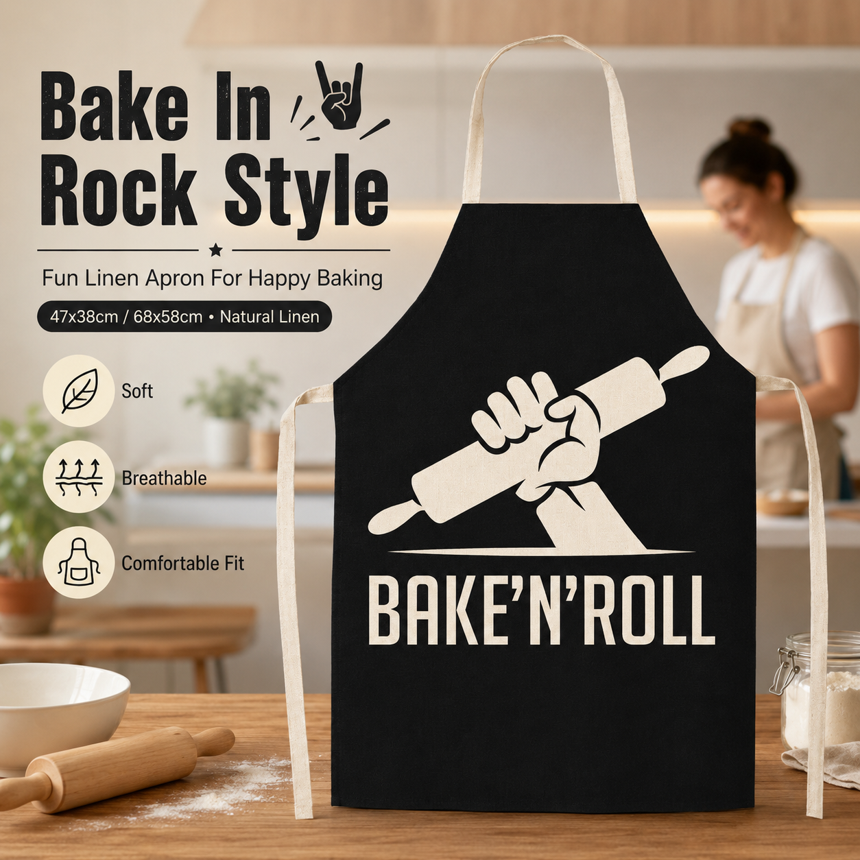 Funny Quote Letter Print Linen - Kitchen Baking Quotes recension och pris