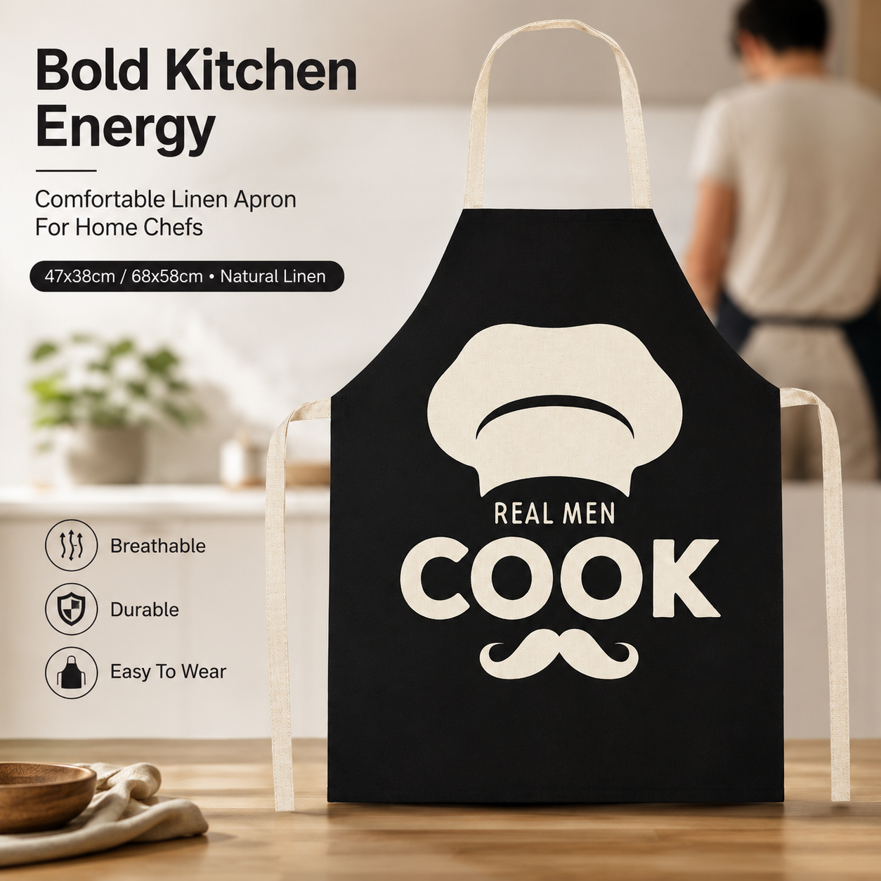 Funny Quote Letter Print Linen - Kitchen Baking Quotes recension och pris