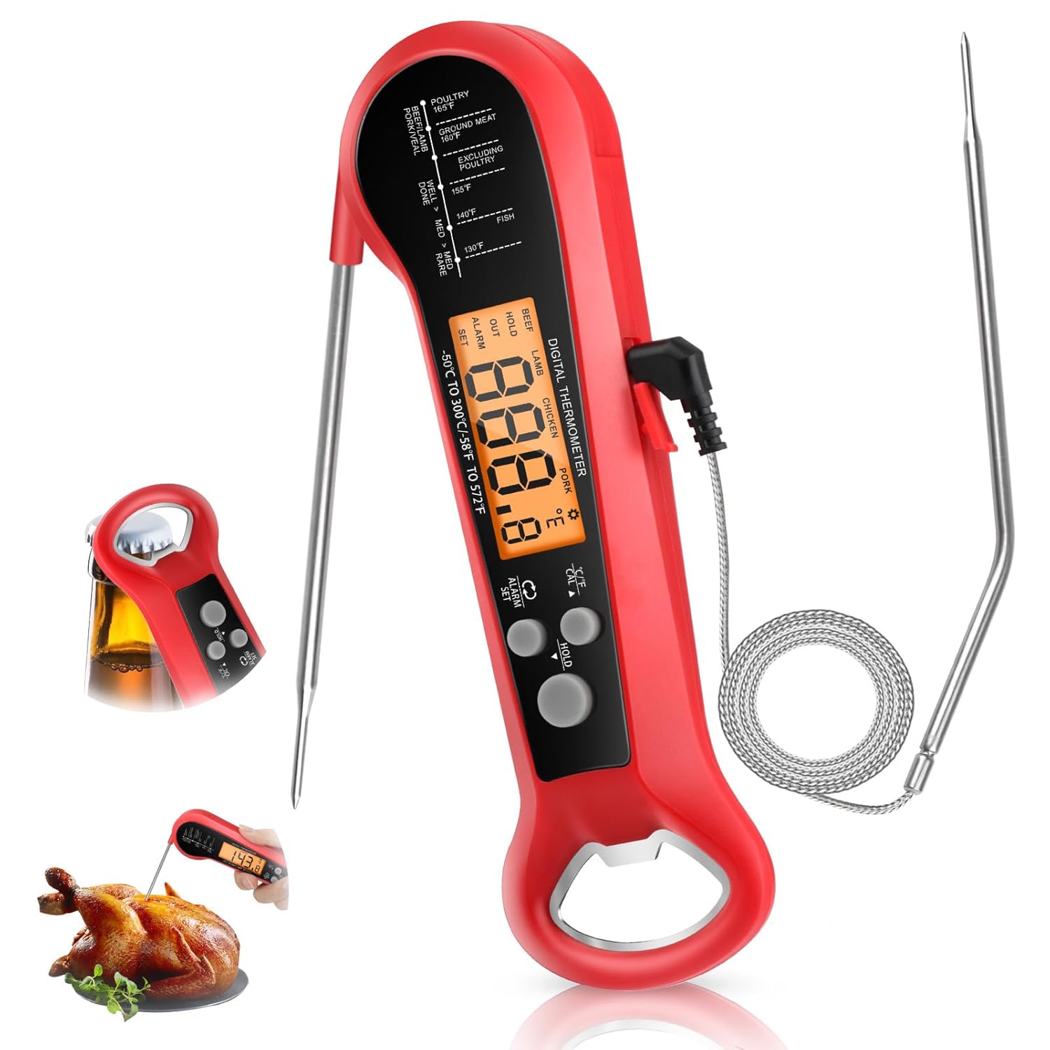 Long Cable Professional Meat T - Kitchen Equipment For Baking recension och pris